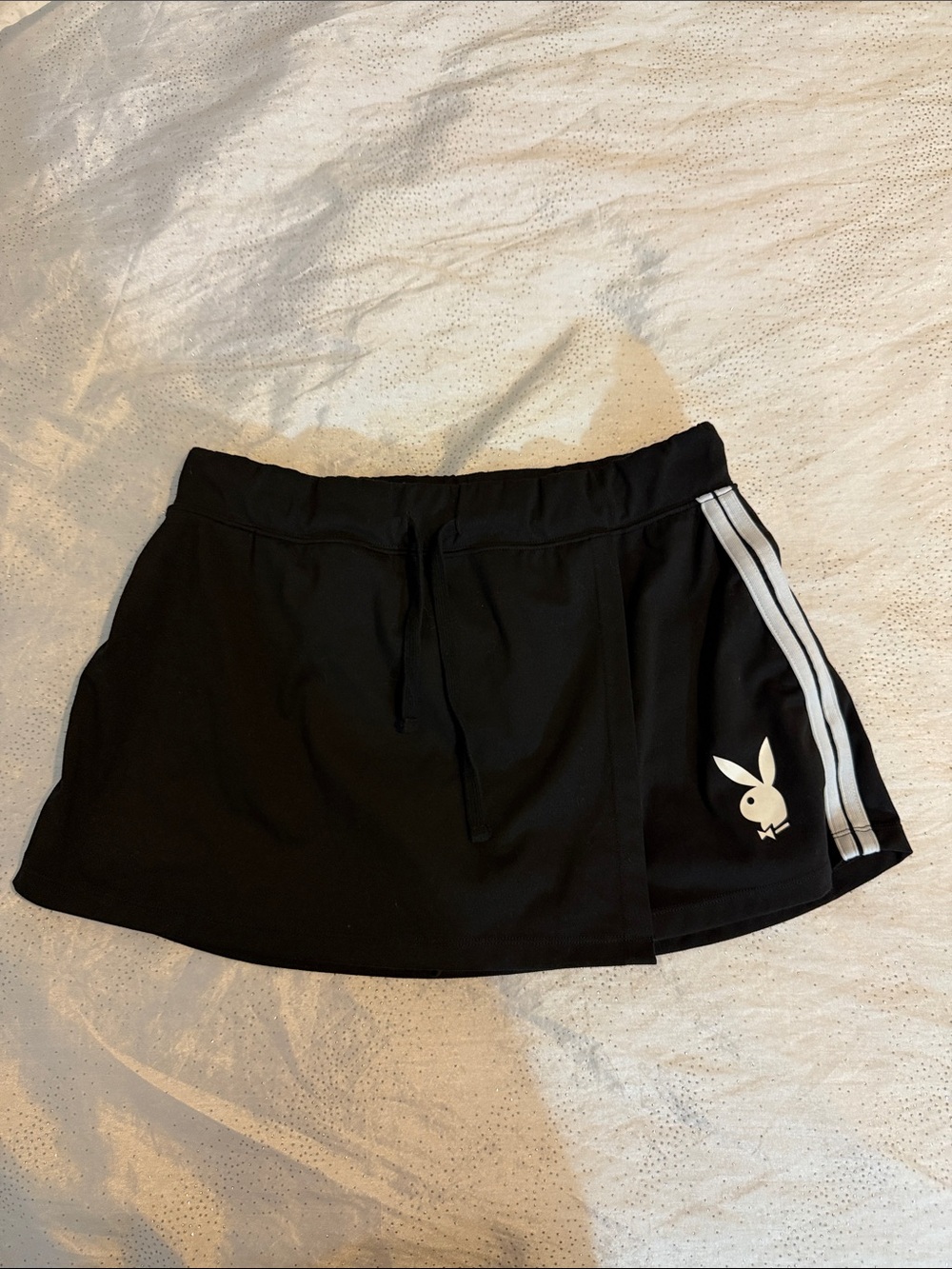 PLAYBOY Black Skort with White Side Stripes for women’s size L